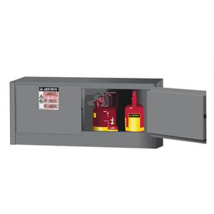 JUSTRITE 891723 Flammable Safety Cabinet, 2 Doors, Self Close, 17 Gallon, Gray | CD8CRP