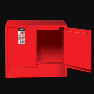 JUSTRITE 891321 Flammable Safety Cabinet, 12 Gallon, 2 Doors, Self Close, Red | CD8CQR