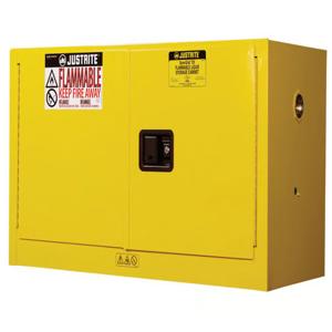 JUSTRITE 891700 Safety Cabinet, Manual Close, 2 Doors, 64L Capacity, 610 x 1092 x 457mm Size, Yellow | AB4LET JCB8917001, 8917001