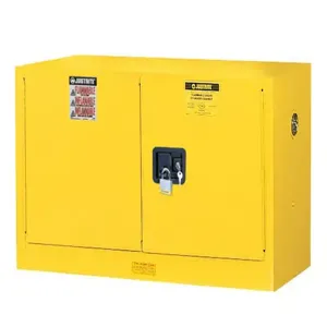 JUSTRITE 8917008 Flammable Safety Cabinet, 17 Gallon, 1 Shelf, 2 Doors, Manual Close, Yellow | CD8CRH JCB8917008 / 89170081 / 89170081