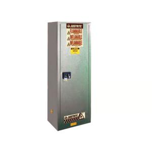 JUSTRITE 892203 Flammable Safety Cabinet, 3 Shelves, 1 Door, Manual Close, Gray, 22 Gallon | CD8CRU 8922031