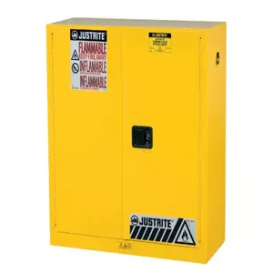 JUSTRITE 893000 Flammable Safety Cabinet, Manual Close, 1 Shelf, 114L, 1118 x 1092 x 457mm Size | AB4LDQ JCB8930001, 8930001