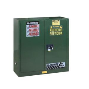 JUSTRITE 8930241 Pesticide Safety Cabinet, Self Close, 30 Gallon, Green | CH6GPJ