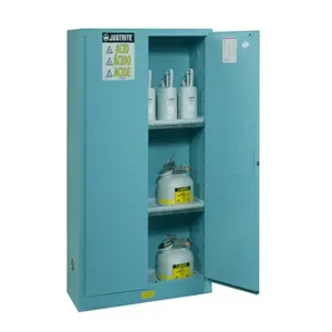 JUSTRITE 893082 Safety Cabinet, 30 Gallon, Bifold, Blue | CD8CUH