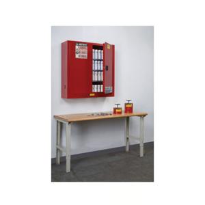 JUSTRITE 8934016 Paint Safety Cabinet, Manual Close, Wallmount, 20 Gallon, Red | CD8CUT