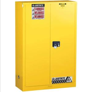 JUSTRITE 894500 Flammable Safety Cabinet, Manual Close, 2 Shelves, 170L, 1651 x 1092 x 457mm Size | AB4LDV JCB8945001, 8945001