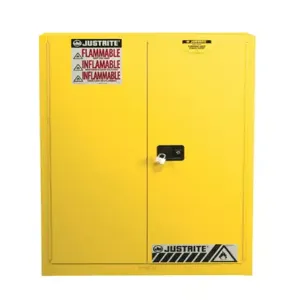 JUSTRITE 894510 Paint Safety Cabinet, Manual Close, 227L Capacity, 1651 x 1092 x 457mm Size, Yellow | AA6ACL JCB8945101, 8945101