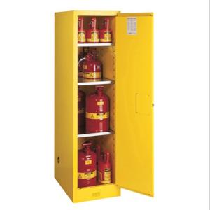 JUSTRITE 895400 Flammable Safety Cabinet, 3 Shelves, 1 Door, Manual Close, 54 Gallon, Yellow | CD8CVP 8954001