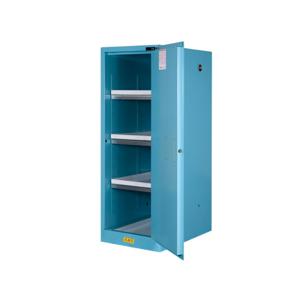 JUSTRITE 895422 Corrosive/Acid Safety Cabinet, 3 Shelves, 1 Door, Self Close, 54 Gallon, Blue | CD8CVY