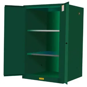 JUSTRITE 8945041 Pesticide Safety Cabinet, Manual Close, 45 Gallon, Green | CH6GPU