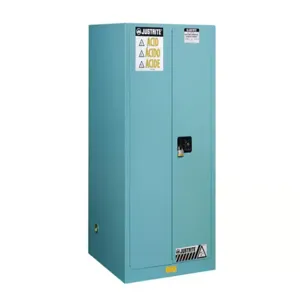 JUSTRITE 899022 Corrosive/Acid Safety Cabinet, Self Close, 341L, 1651 x 1092 x 864mm Size, Blue | AA6ADG JCB8990221, 8990221