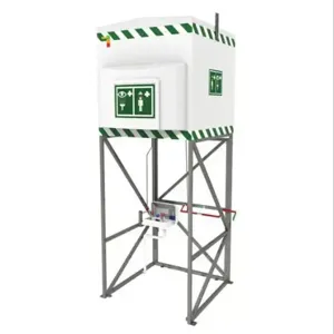 JUSTRITE QS2000 Emergency Tank Shower With Eye/Face Wash, Steel Frame, 520 Gallon, 110V | CH6GBD