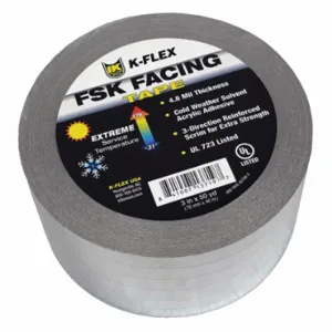 K-FLEX USA 800-TAPE-ALFSK-3A -FLEX USA Pipe Insulation Tape, 3 Inch Width, 150 ft Length, -31 Deg F to 176 Deg F | CR6MJU 45AR23