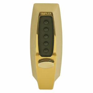KABA 7102-03-41 Mechanical Push Button Lockset, Lever, Entry, Nonhanded, Bright Brass, 1-3/4 Inch Size | CR6HBX 44ZY25