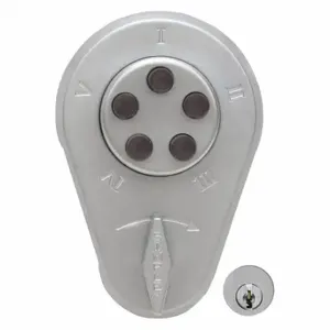 KABA 9350000-26D-41 Mechanical Push Button Lockset, Thumb Turn, Entry, Nonhanded, Satin Chrome | CR6HCC 44ZY81