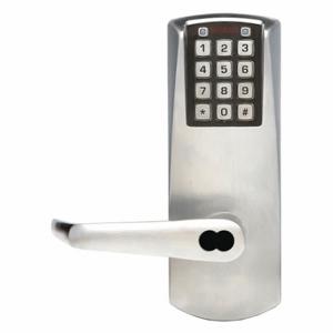 KABA E201UBLL-626-41 E-Plex Electronic Locks, Entry, Keypad, Exit Trim Mounting, Metal, Satin Chrome, Lever | CR6HDC 44ZY79