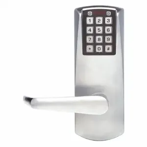 KABA E201ULL-626-41 E-Plex Electronic Locks, Storeroom, Keypad, Exit Trim Mounting, Metal, Satin Chrome, Lever | CR6HEE 44ZY19