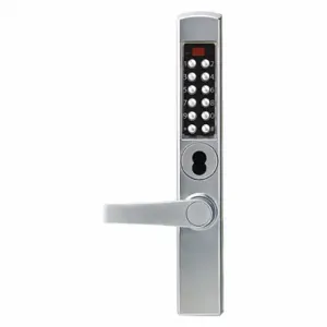 KABA E3065BNL-626-41 E-Plex Electronic Locks, Storeroom, Keypad, Narrow Stile Mounting, Metal, Satin Chrome | CR6HDV 44ZY58