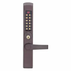 KABA E3065MSNL-744-41 E-Plex Electronic Locks, Storeroom, Keypad, Narrow Stile Mounting, Metal, Antique Brass | CR6HDU 44ZY31