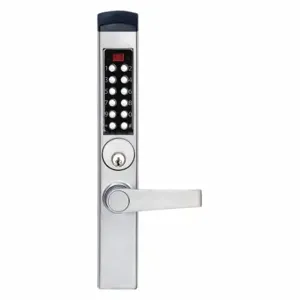 KABA E3765MSNL-626-41 E-Plex Electronic Locks, Storeroom, Keypad, Narrow Stile Mounting, Metal, Satin Chrome | CR6HDW 44ZY54