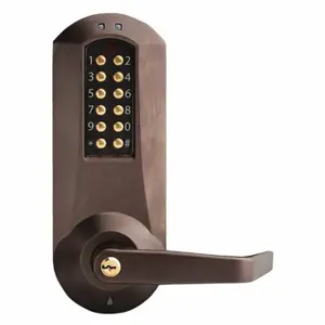 KABA E5066XSWL-744-41 E-Plex Electronic Locks, Storeroom, Keypad, Mortise Mounting, Metal, Antique Brass, Lever | CR6HDQ 44ZY35