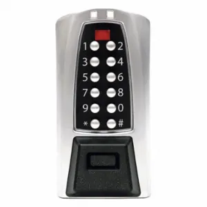 KABA E5070-626-41 E-Plex Electronic Locks, Storeroom, Keypad, Cylindrical Mounting, Metal, Satin Chrome | CR6HDK 44ZY76