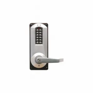 KABA E5086XKWL-626-41 E-Plex Electronic Locks, Storeroom, Keypad, Mortise Mounting, Metal, Satin Chrome, Lever | CR6HDR 44ZY40