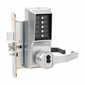 KABA R8148B-26D-41 Mechanical Push Button Lockset, Lever, Entry, Best And Equivalents, Right | CR6HBF 44ZY42