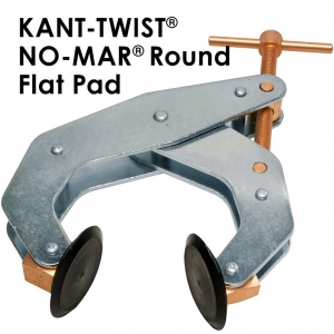 KANT-TWIST K020TPW Klemme, 2-Zoll-Backenöffnung, runde, flache No-Mar-Pads, T-Griff | CD8YPD
