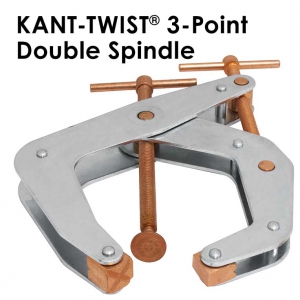 KANT-TWIST K060TD3 Hebelzwinge, T-Griff, 6-Zoll-Öffnung, 3-Punkt-Doppelspindel | CD8YQY