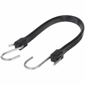 KEEPER 06219 Rubber Bungee Strap, EPDM, Black, with S-Hooks, 19 Inch Bungee Length | CE9NAG 55JF77