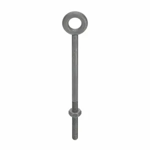 KEN FORGING N2003-10 Eye Bolt, Without Shoulder, Hot Dipped Galvanised, 3/8-16 Thread Size, 10 Inch Length | AC9TWC 3JWY2