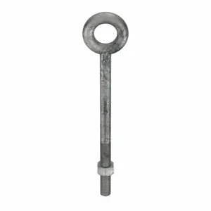 KEN FORGING N2010-15 Eye Bolt, Without Shoulder, Hot Dipped Galvanised, 1-8 Thread Size, 15 Inch Length | AC9TWM 3JWZ2