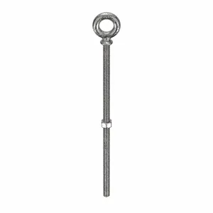 KEN FORGING N2023-SS-10 Eye Bolt, With Shoulder, Stainless Steel, 3/8-16 Thread Size, 11.80 Inch Overall Length | AC9ZYE 3LWC4