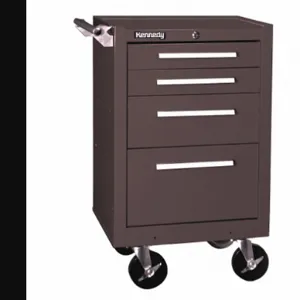 KENNEDY 21040B Rolling Cabinet 21 x 18 x 34 Inch Brown | CD4VAM 13R640