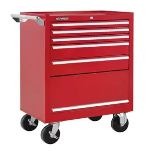 KENNEDY 275XR Rolling Tool Cabinet 27 Inch, Industrial Red, 5 Drawers | CD4MVM