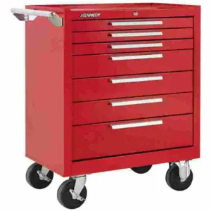 KENNEDY 277XR Rolling Tool Cabinet 27 Inch, Industrial Red, 7 Drawers | CD4MVN