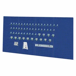 KENNEDY 50004BL Pegboard Panel Kit, 120 Lbs. Load Capacity, 36 Inch H x 18 Inch W, Blue | CD3QWU 54HC06