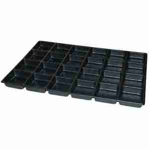 KENNEDY 81923 Drawer Organizer, Black, 24 Compartments, Plastic | CD4MWR