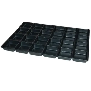 KENNEDY 81923 Drawer Organizer, Black, 24 Compartments, Plastic | CD4MWR