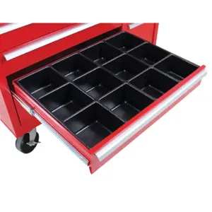 KENNEDY 81926 Drawer Organizer, Black, 12 Compartments, Plastic | CD4MWV