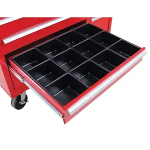 KENNEDY 81932 Drawer Organizer, Black, 12 Compartments, Plastic | CD4MXB