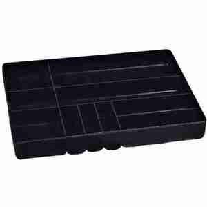 KENNEDY 82222 Organizer Tray 16 x 11 x 1-1/4 Inch, Black, 10 Cmp, Polystyrene | CD4MXY
