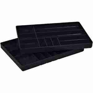 KENNEDY 82223 Organizer-Tablett-Set 16 x 11 x 1-1/4 Zoll, schwarz, 10 cm, Polystyrol PK 2 | CD4MXZ