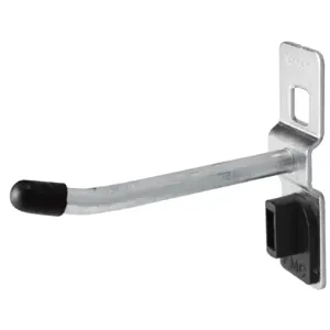 KENNEDY 99823 Steel Single Rod Pegboard Hook, Hanging Mounting Type, Silver | CD3FTW 54HA78