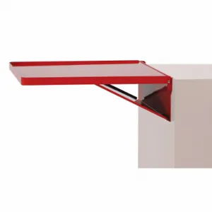 KENNEDY DS1R Red Fold Away Shelf, Steel, 18 Inch L, 29 Inch W | CD2HZB 414Y32