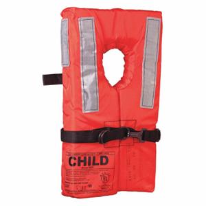 KENT SAFETY 100100-200-002-12 Life Jacket, I, Foam, Fabric, 11 lb Buoyancy, Belt/Buckle, Child, Orange | CR6KZT 59MD17
