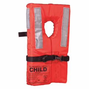 KENT SAFETY 100100-200-002-12 Life Jacket, I, Foam, Fabric, 11 lb Buoyancy, Belt/Buckle, Child, Orange | CR6KZT 59MD17