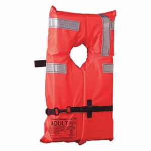 KENT SAFETY 100100-200-004-12 Life Jacket, I, Foam, Fabric, 22 lb Buoyancy, Belt/Buckle, Adult Universal, Orange | CR6KZV 59MD16