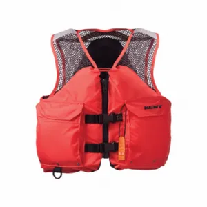 KENT SAFETY 150800-200-070-20 Life Jacket, III, Foam, Fabric, 15 1/2 lb Buoyancy, Belt/Zipper, 3XL, Orange | CR6LAA 792Y22